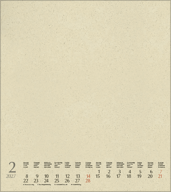 Foto-Malen-Basteln Bastelkalender Graspapier 2027, Innenansicht #2