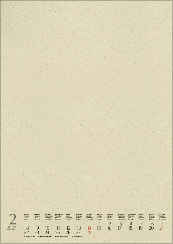 Foto-Malen-Basteln Bastelkalender A4 Graspapier 2027, Innenansicht #2