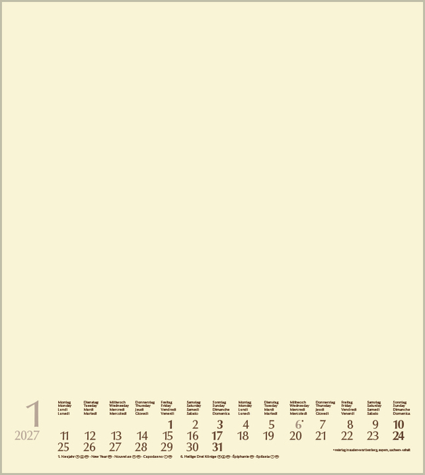 Foto-Malen-Basteln Bastelkalender chamois 2027, Innenansicht #1