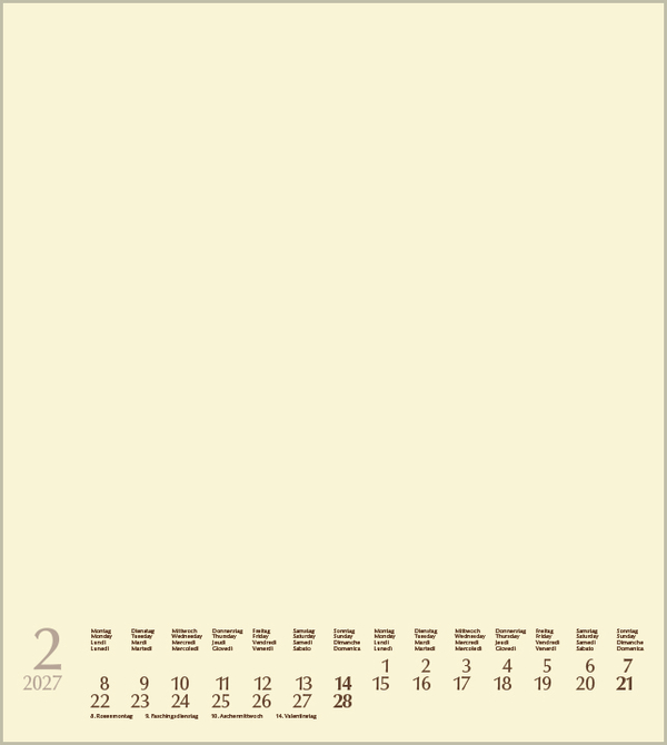 Foto-Malen-Basteln Bastelkalender chamois 2027, Innenansicht #2