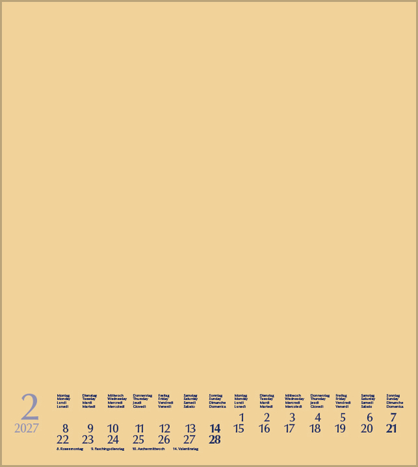 Foto-Malen-Basteln Bastelkalender beige 2027, Innenansicht #2