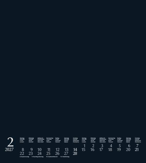 Foto-Malen-Basteln Bastelkalender schwarz 2027, Innenansicht #2