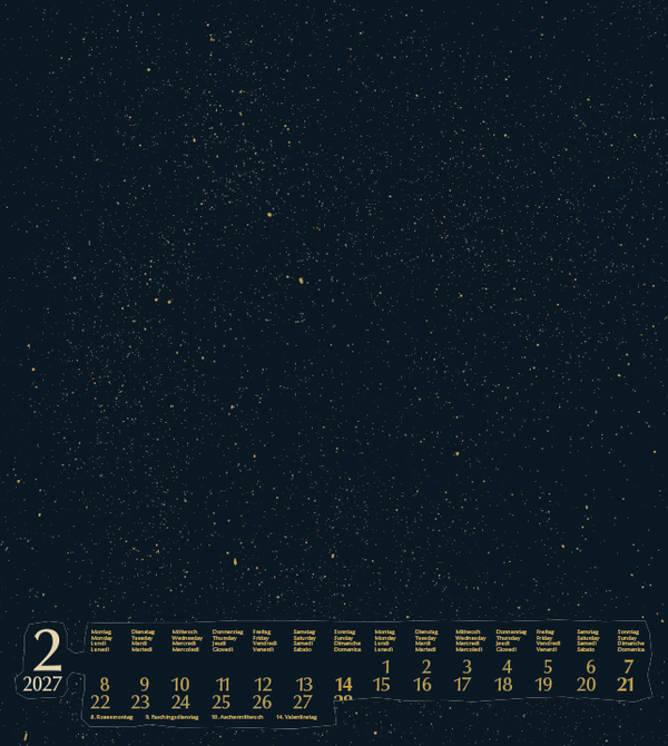 Foto-Malen-Basteln Bastelkalender gold 2027, Innenansicht #2