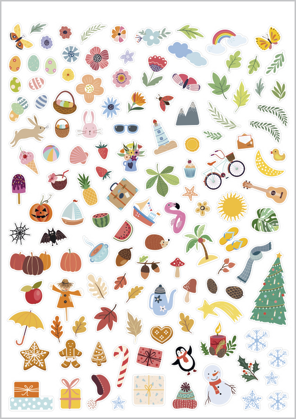 Fot-Malen-Basteln Bastelkalender mit Stickern 2027, Innenansicht #4