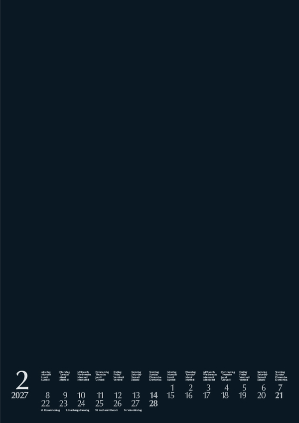 Foto-Malen-Basteln Bastelkalender A4 schwarz 2027, Innenansicht #2