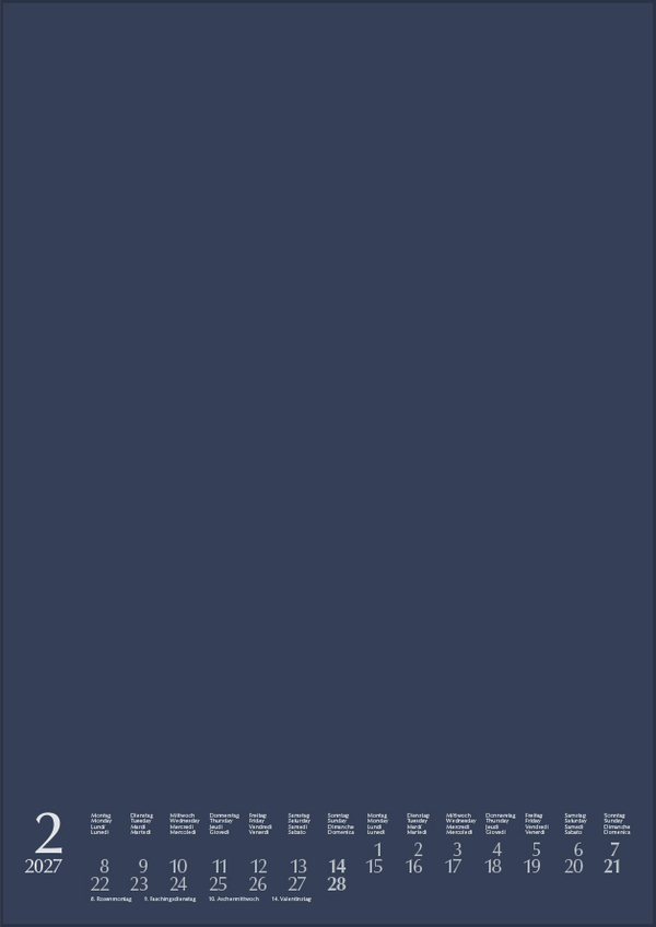 Foto-Malen-Basteln A4 dunkelblau mit Folienpr&auml;gung 2027, Innenansicht #2