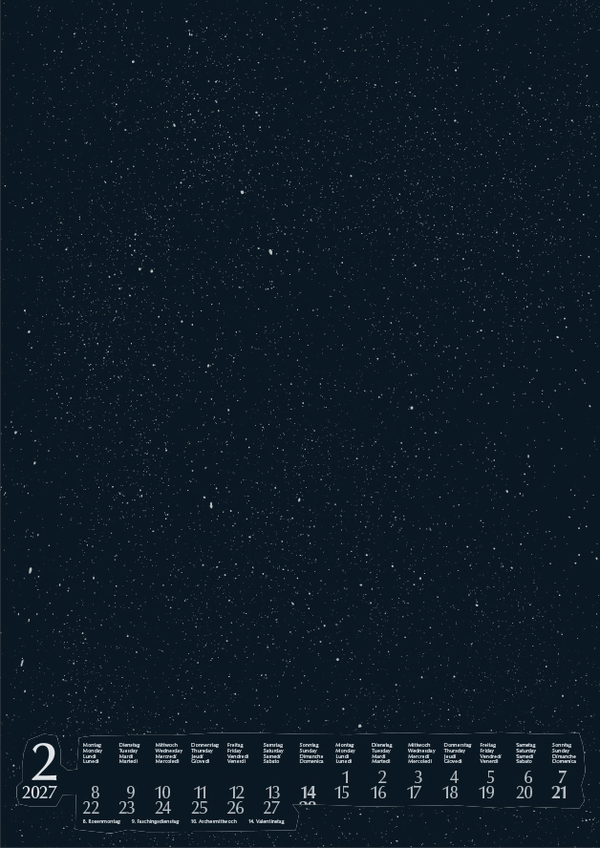 Foto-Malen-Basteln A4 silber gestanzt mit Folienpr&auml;gung 2027, Innenansicht #2