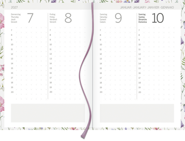 Lady-Timer Bl&uuml;tenzauber 2027, Innenansicht #2