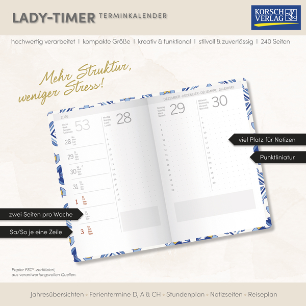 Lady-Timer Mosaik 2027, Innenansicht #17