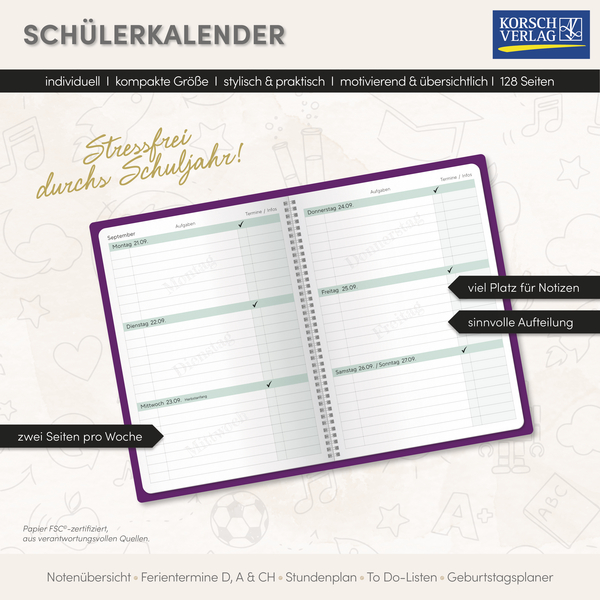 Sch&uuml;lerkalender Magic 2026/2027, Innenansicht #17