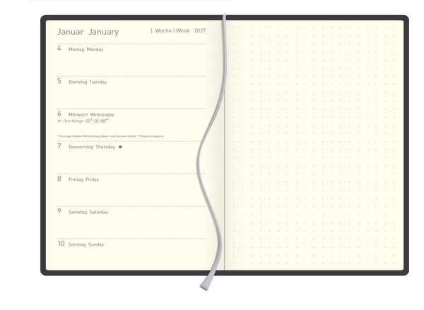 Buchkalender Times Small12 Trend Mandelbl&uuml;te 2027, Innenansicht #1