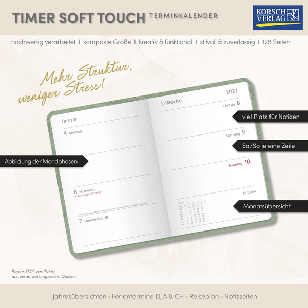 Timer Soft Touch himmelblau 2027, Innenansicht #17