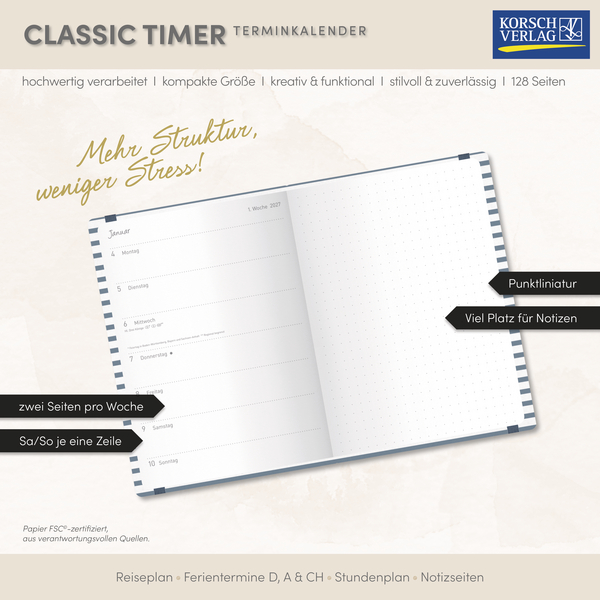 Terminkalender Classic Timer Boot 2027, Innenansicht #17