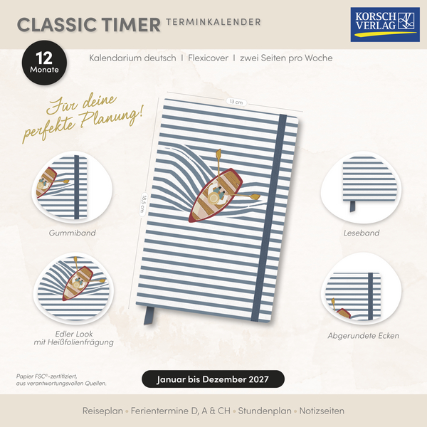 Terminkalender Classic Timer Boot 2027, Innenansicht #18