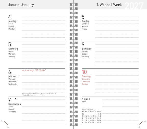 Taschenkalender Youngtimer Vanlife 2027, Innenansicht #1