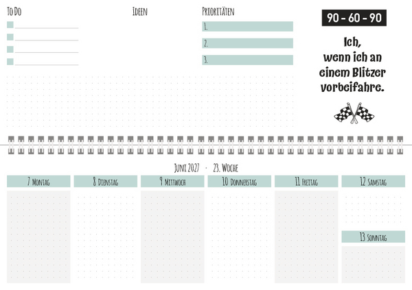 Tischquerkalender Visual Words 2027, Innenansicht #1