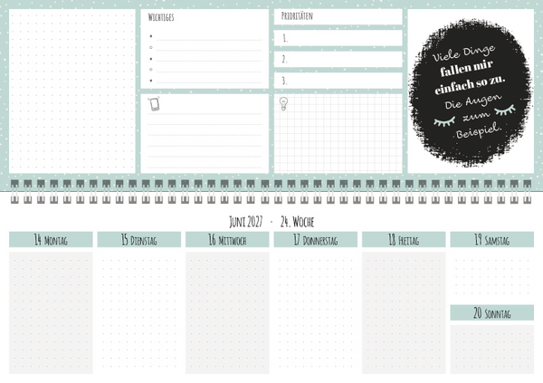 Tischquerkalender Visual Words Office 2027, Innenansicht #1
