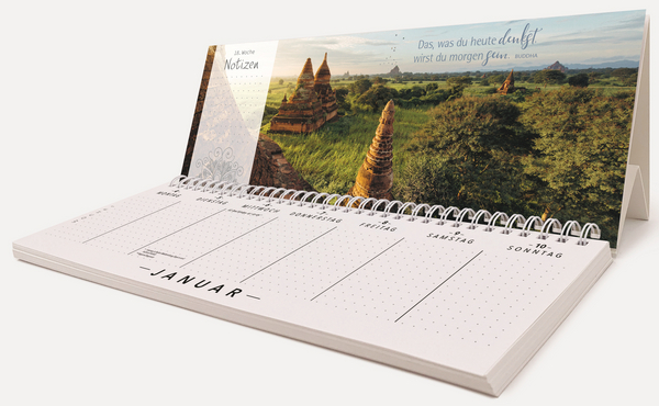 Tischquerkalender Dein Jahr im Einklang 2027, Innenansicht #1