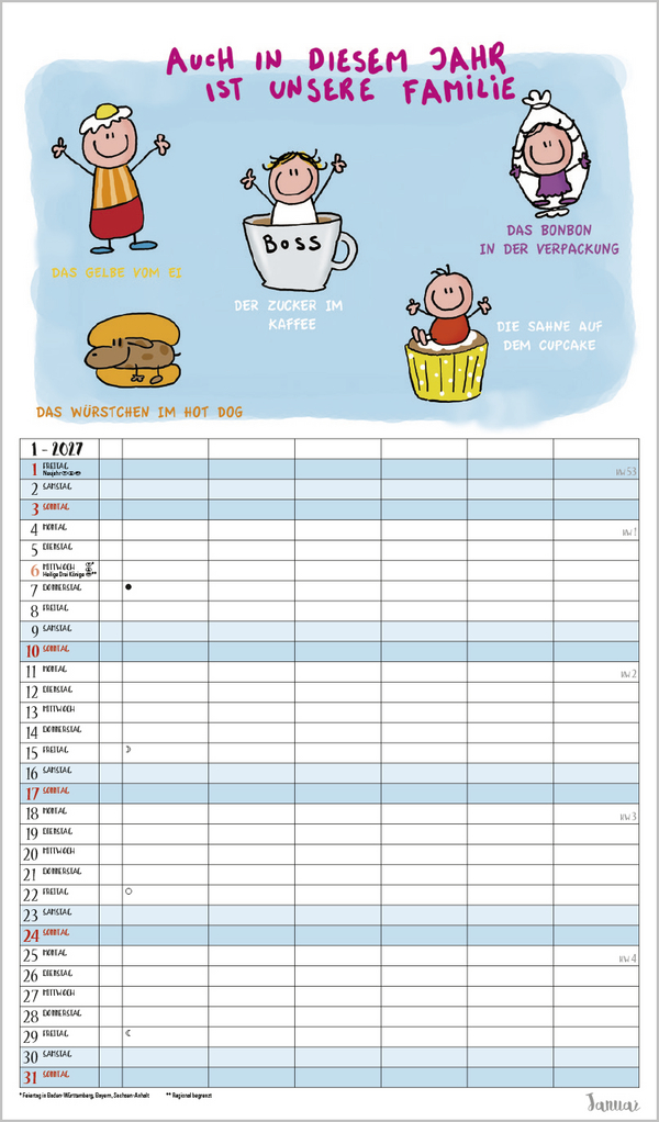 Unsere Familie ist die beste! 2027, Innenansicht #1