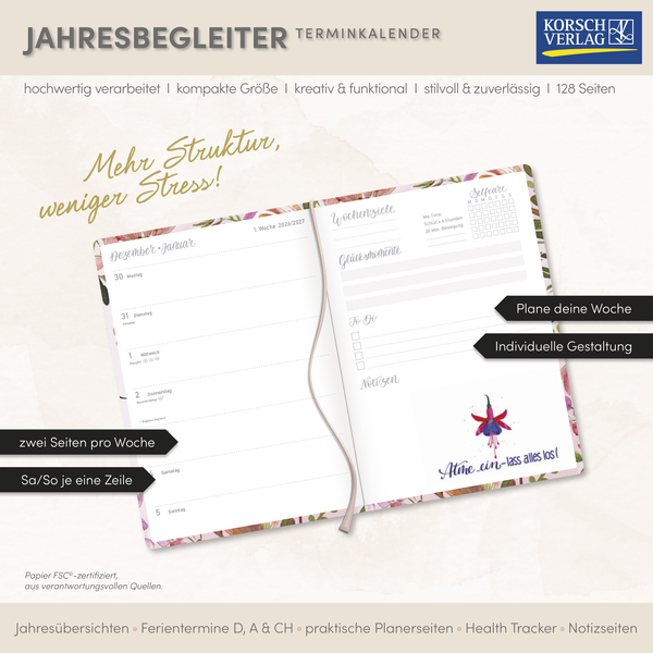 Terminkalender Jahresbegleiter Selfcare 2027, Innenansicht #17