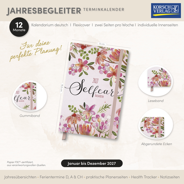 Terminkalender Jahresbegleiter Selfcare 2027, Innenansicht #18