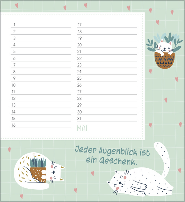 Geburtstagskalender Happy Mind, Innenansicht #5