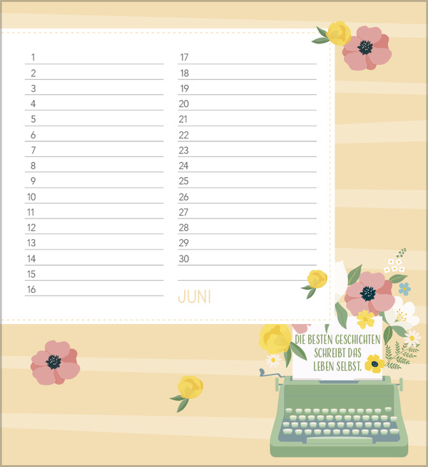 Geburtstagskalender Happy Mind, Innenansicht #6