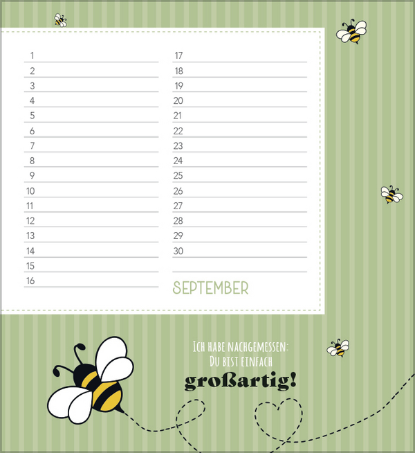 Geburtstagskalender Happy Mind, Innenansicht #9