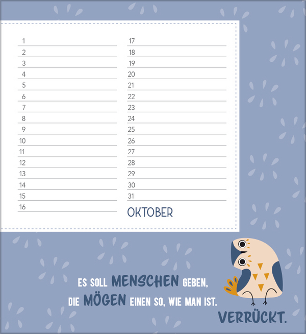 Geburtstagskalender Happy Mind, Innenansicht #10