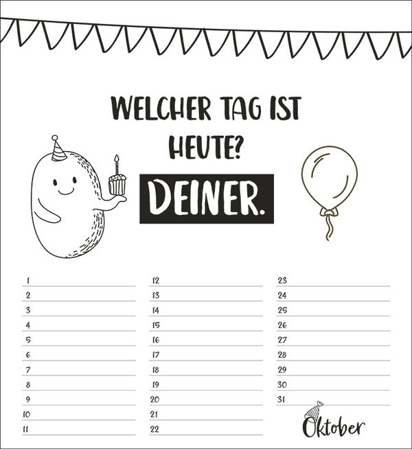Geburtstagskalender Visual Words, Innenansicht #10