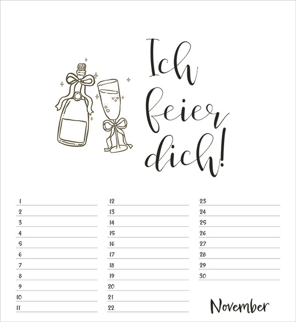 Geburtstagskalender Visual Words, Innenansicht #11