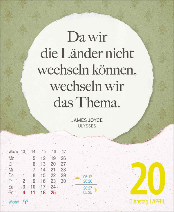 Literaturkalender 2027, Innenansicht #5