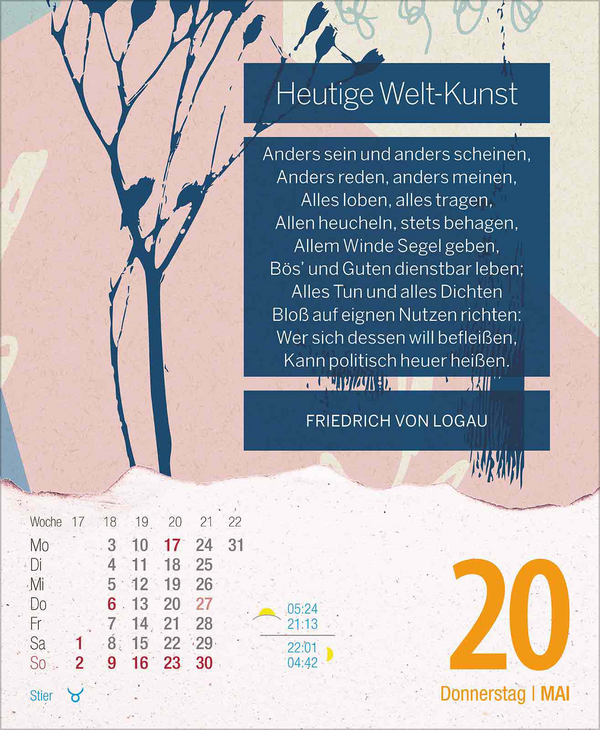 Literaturkalender 2027, Innenansicht #7