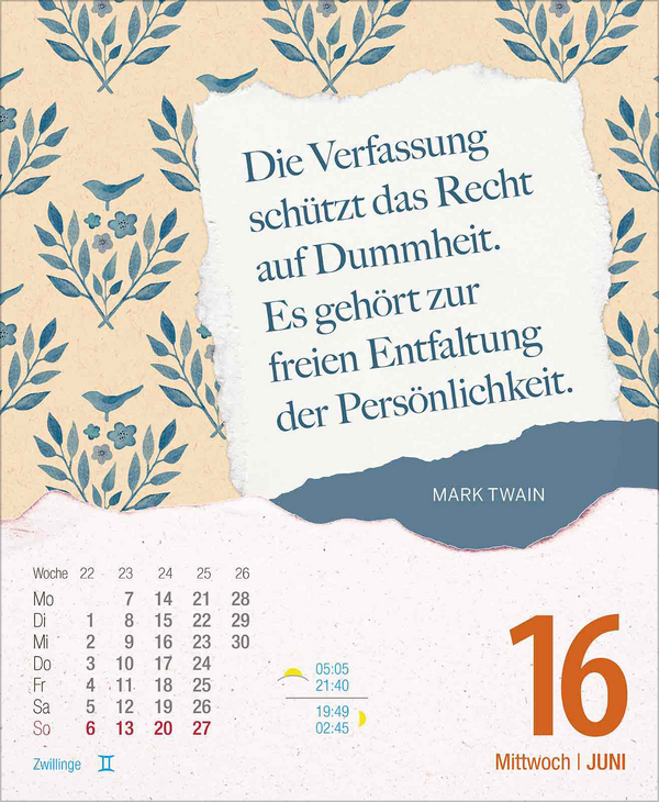 Literaturkalender 2027, Innenansicht #8