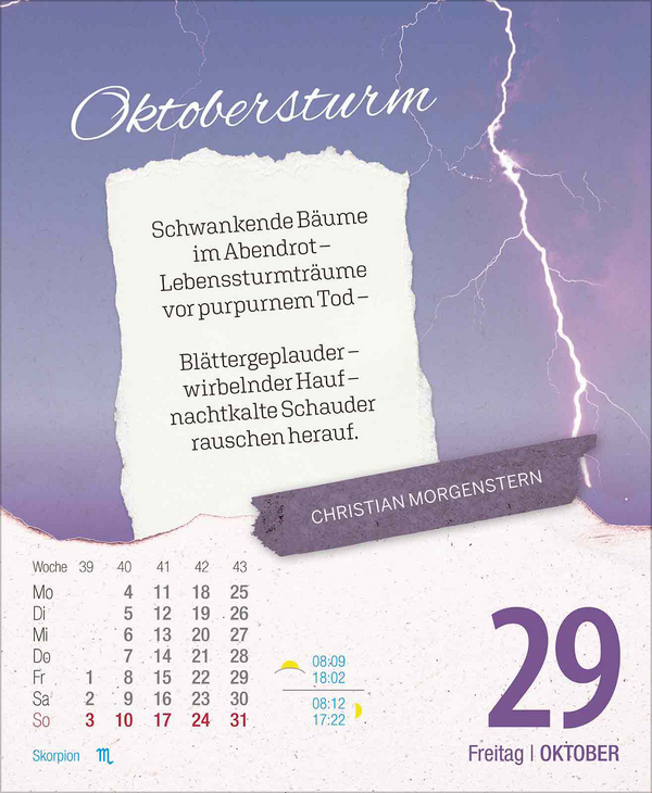 Literaturkalender 2027, Innenansicht #13