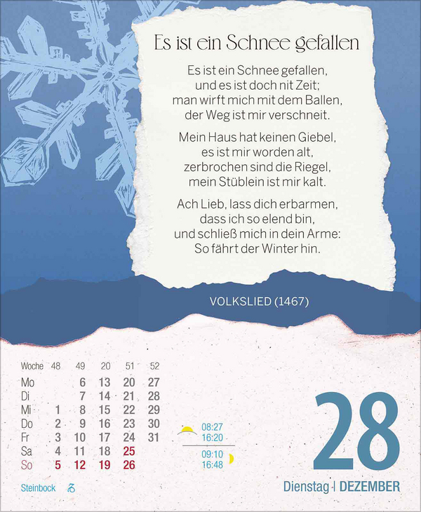 Literaturkalender 2027, Innenansicht #15