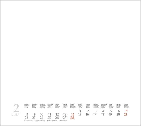 Foto-Malen-Basteln Bastelkalender quer wei&szlig; 2027, Innenansicht #2