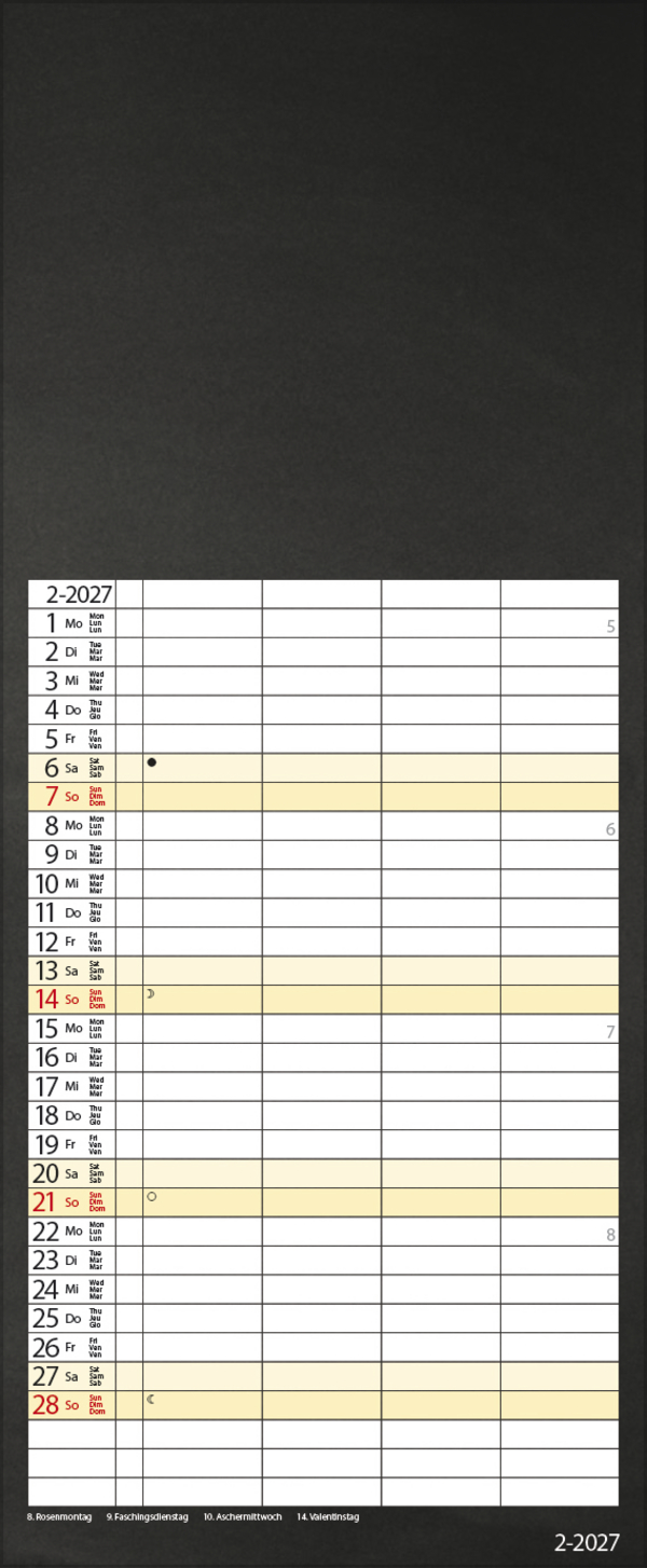 FMB Familienplaner schwarz 2027, Innenansicht #2