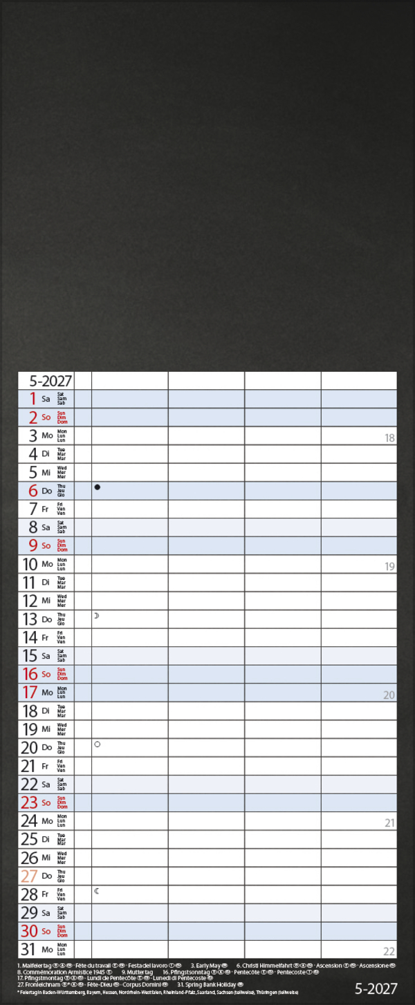 FMB Familienplaner schwarz 2027, Innenansicht #5