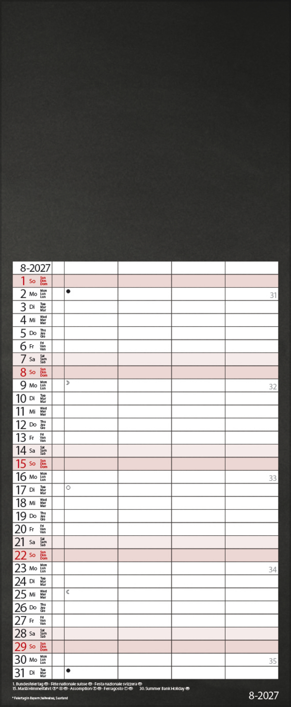 FMB Familienplaner schwarz 2027, Innenansicht #8