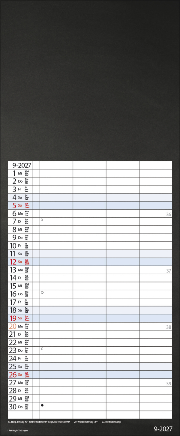 FMB Familienplaner schwarz 2027, Innenansicht #9