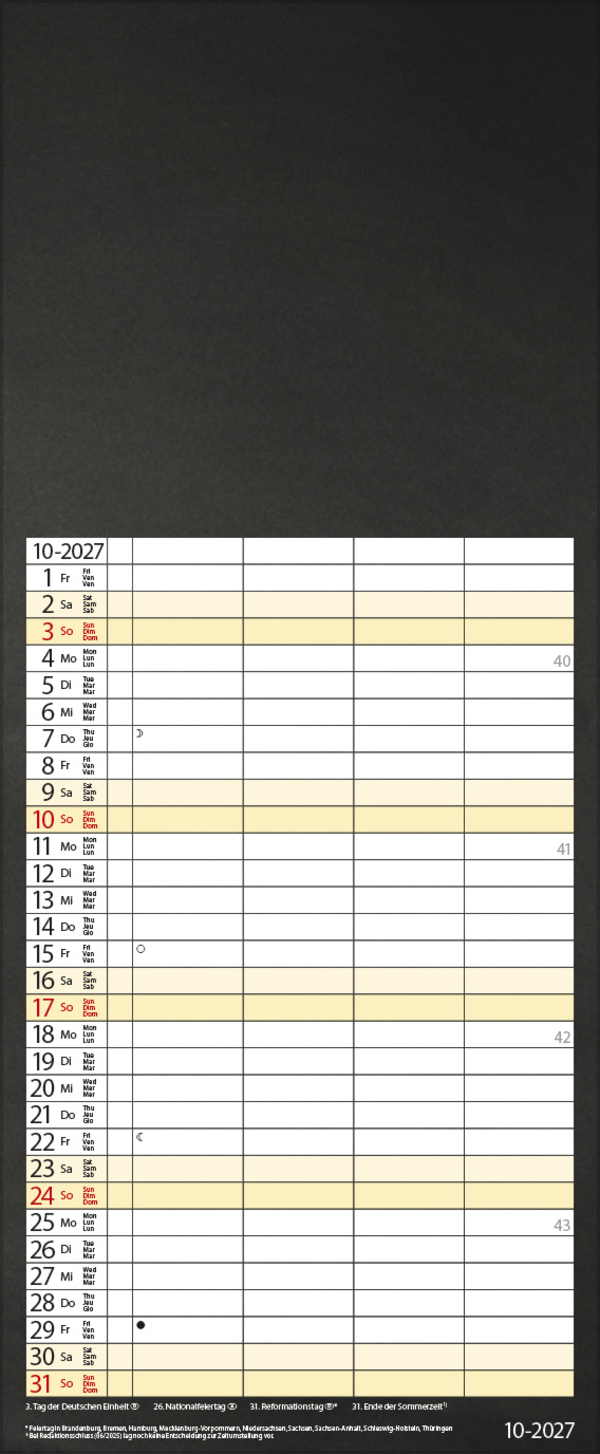 FMB Familienplaner schwarz 2027, Innenansicht #10