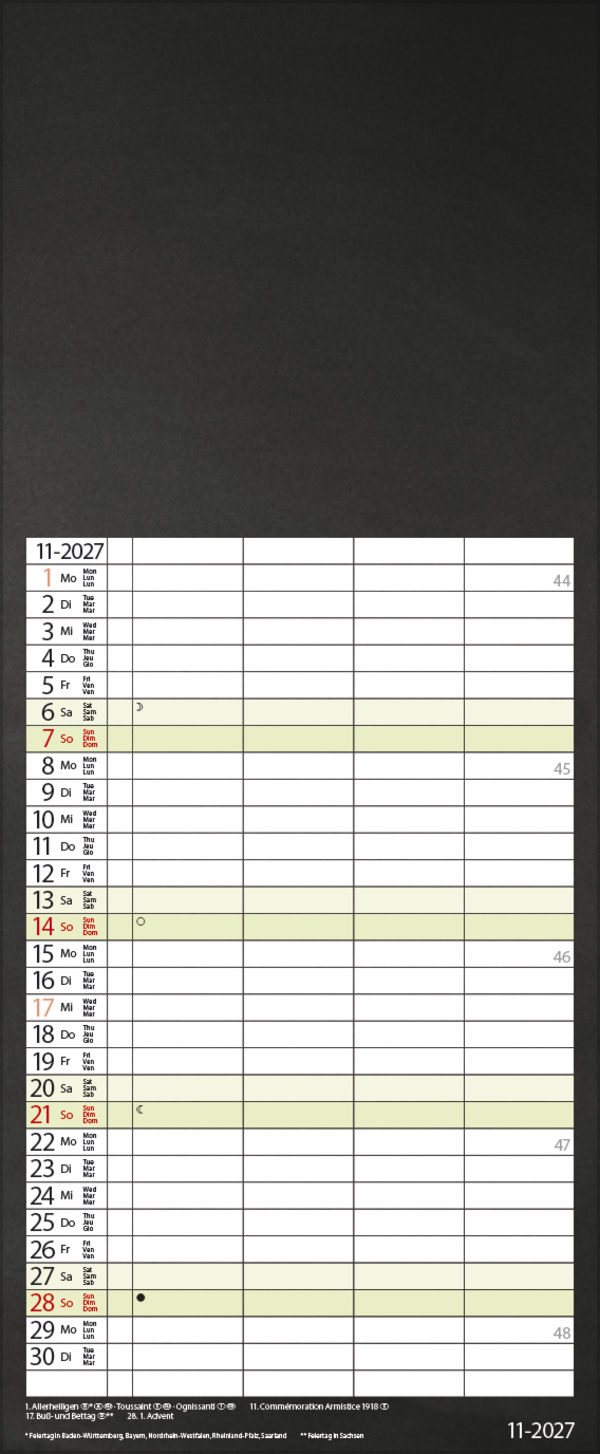 FMB Familienplaner schwarz 2027, Innenansicht #11