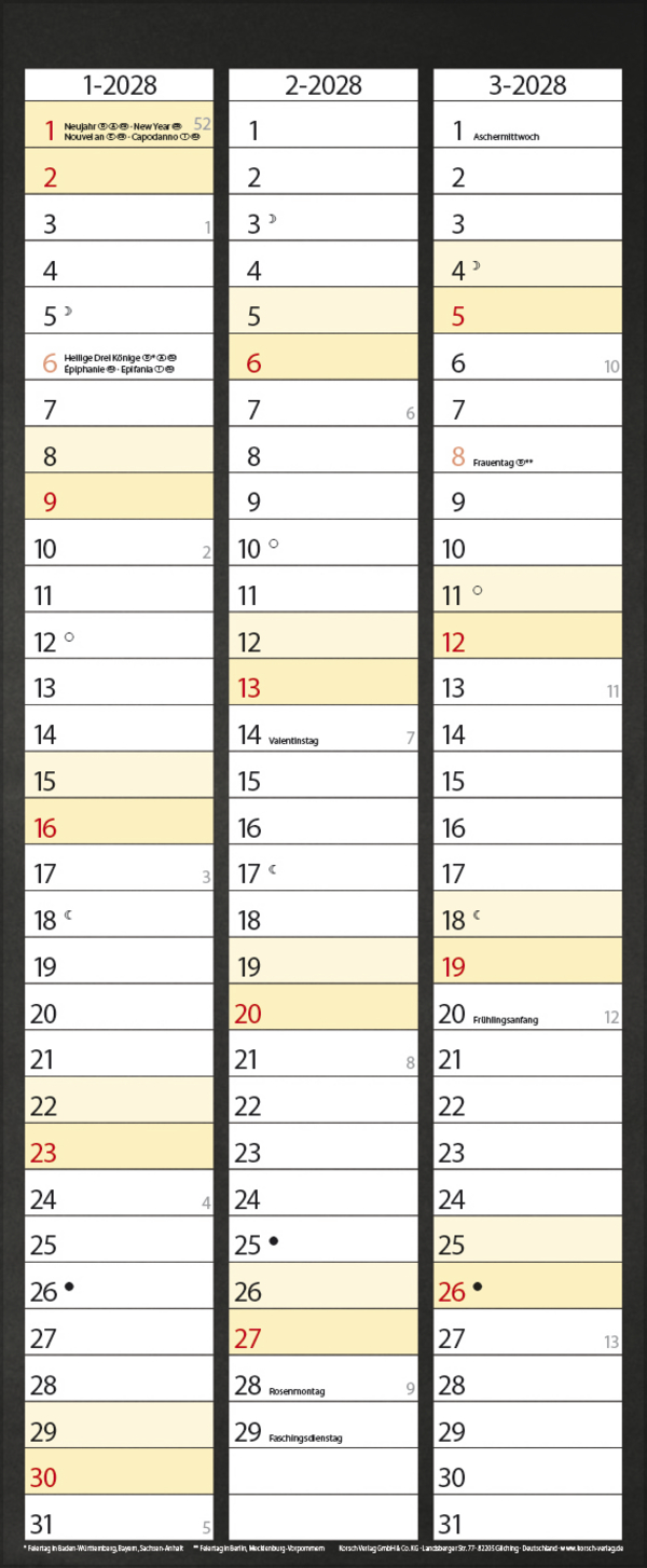 FMB Familienplaner schwarz 2027, Innenansicht #13