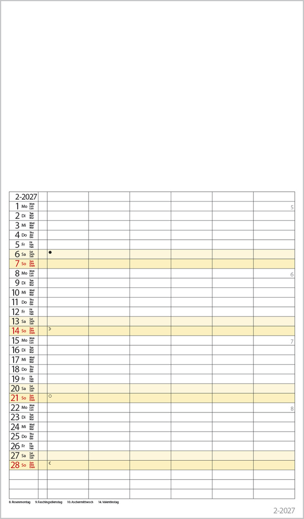 FMB Familienplaner XL 2027, Innenansicht #2