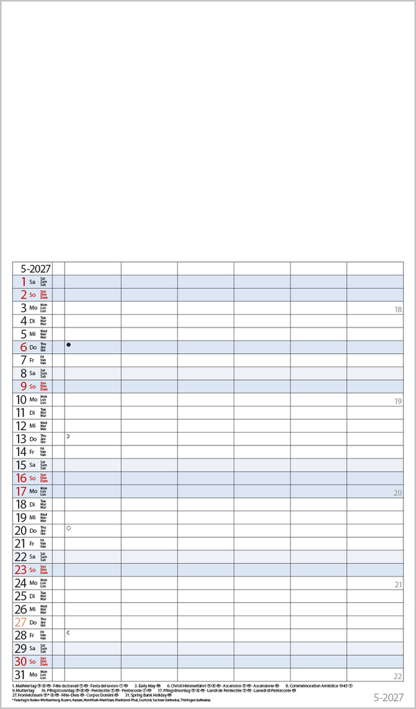 FMB Familienplaner XL 2027, Innenansicht #5