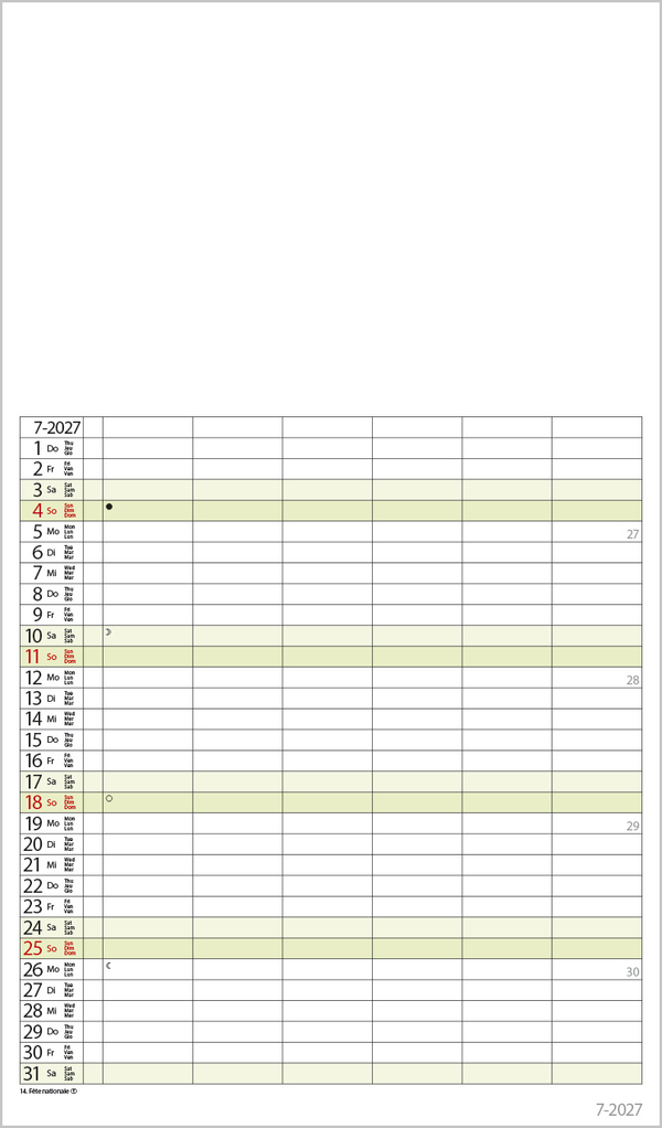 FMB Familienplaner XL 2027, Innenansicht #7