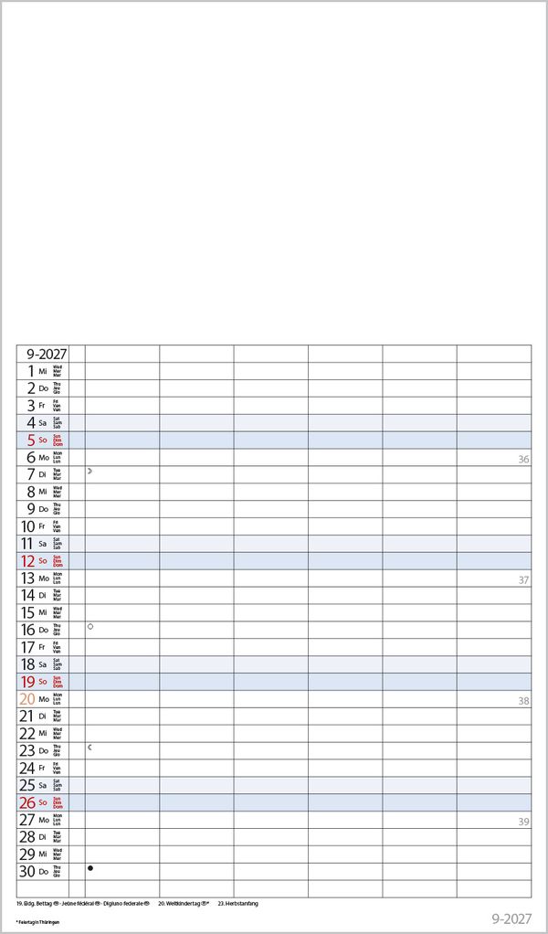FMB Familienplaner XL 2027, Innenansicht #9