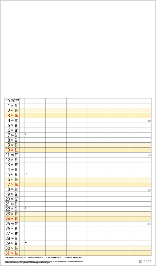 FMB Familienplaner XL 2027, Innenansicht #10